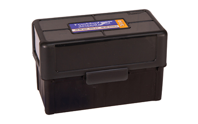 Frankford Arsenal Hinge-Top Ammo Box, 510, 50 Rounds, Fits 270 Winchester, 30-06 Springfield and .410 Bore 3" Shells, Smoke Gray, Plastic