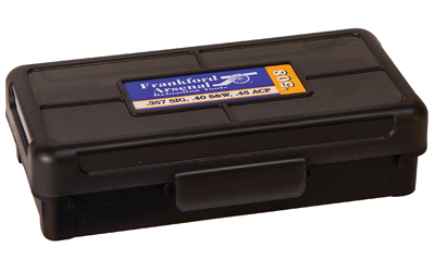 Frankford Arsenal Hinge-Top Ammo Box, 508, 50 Rounds, Fits 10MM, 40S&W and 45ACP, Smoke Gray, Plastic