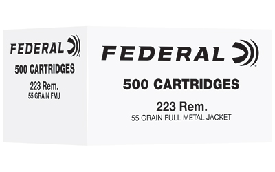 Federal American Eagle, 223 Remington, 55 Grain, Full Metal Jacket, 500 Round Box