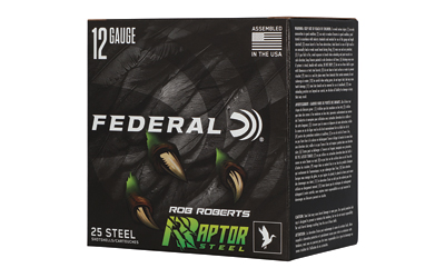 Federal Raptor Steel, 12 Gauge, 3", #3, Max Dram, 1 3/8oz, Steel, 25 Round Box