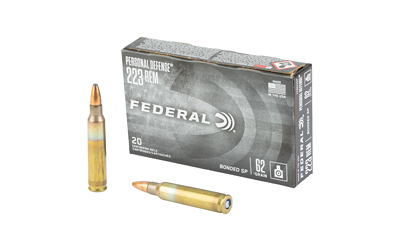 Federal Tactical Bonded, 223 Remington, 62 Grain, Bonded Soft Point, 20 Round Box