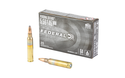 Federal Tactical Bonded, 5.56 NATO, 64 Grain, Bonded Soft Point, 20 Round Box
