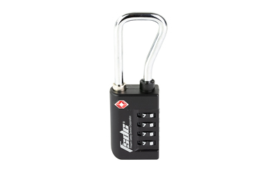 Firearm Safety Devices Corporation Resettable 4-Dial TSA Combination Lock w/Steel Sha, Black, Not a CA-DOJ Approved Firearms Safety Device