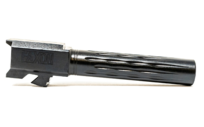 Faxon Firearms Match Series, Button Rifled, Drop In Barrel, 9MM, 1:10 Twist Rate, Fits GLOCK 19/19X/45 Gen 1-5, Nitride Finish, Black