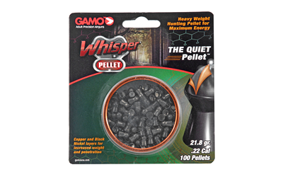 Gamo USA Whisper, .22 Cal, Copper and Black Nickel, 100 Count