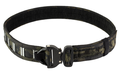 GBRS Group Assaulter Belt System, 20 Molle Sections, 1.75" Cobra Buckle with D-Ring, Large, 1.5" Nylon Scuba Webbing Construction, Multicam Black