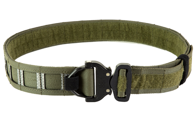 GBRS Group Assaulter Belt System, 20 Molle Sections, 1.75" Cobra Buckle with D-Ring, Large, 1.5" Nylon Scuba Webbing Construction, Ranger Green