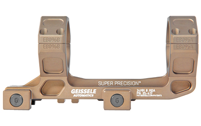 Geissele Automatics Super Precision, Mount, 34mm, Desert Dirt Color, Anodized Finish, Product Finishes