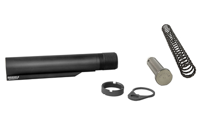 Geissele Automatics Buffer Tube Complete Assembly, Fits AR-15, Anodized Finish, Black, 6-Position, H2 Buffer, Super 42 Spring