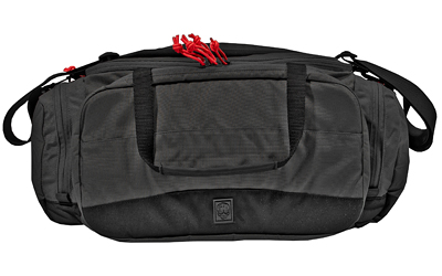 Grey Ghost Gear Range Bag, Black with Red Zipper Pulls, 500D Cordura Nylon, 9"x20"x7", 1,260 Total Cubic Inches