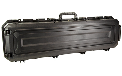Plano All Weather, 52" Long Gun Hard Case, Thick-Wall Reinforced Polypropylene Construction, Lockable Latches, Customizable Foam, Black
