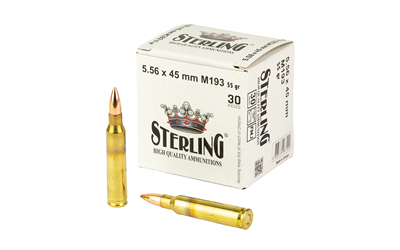 Sterling M193, 5.56 NATO, 55 Grain, Full Metal Jacket, 30 Round Box