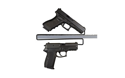 Gun Storage Solutions Over Under Handgun Hangers - 2 pack (4 gun storage)