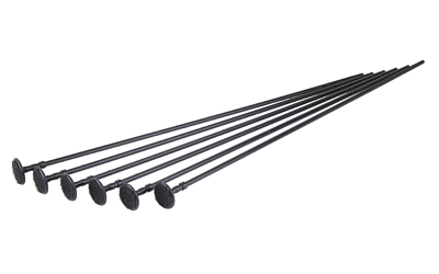 Gun Storage Solutions Rifle Rods, Fit .22 Caliber and Larger, 16" Length, Black, 6 Pack
