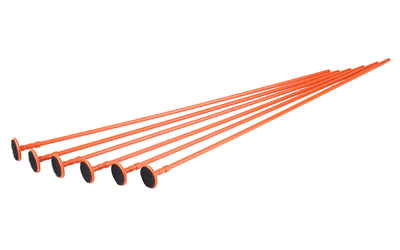 Gun Storage Solutions Rifle Rods, Fit .22 Caliber and Larger, 16" Length, Orange, 6 Pack