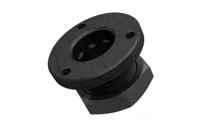 GrovTec Non-Rotating Flanged Base, Black