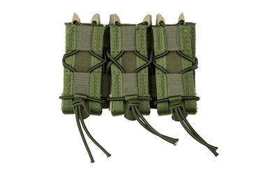 High Speed Gear Pistol TACO, Triple Magazine Pouch, MOLLE, Fits Most Pistol Magazines, Hybrid Kydex and Nylon, Olive Drab Green