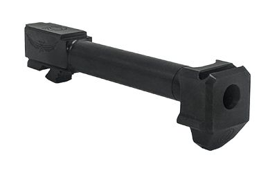Icarus Precision Omega Comp/Barrel, 9MM, Fits Glock 17 Gen 5 OEM Slides, Nitride Finish, Black, Includes Barrel and Compensator