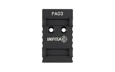 INFITAC PA03 Pistol Adapter Mount, Compatible with Infitac Pistol Optics, Fits GLOCK MOS (17/19/26/34) Footprint, Black