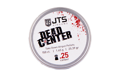 JTS Group Dead Center, .25 Caliber Pellets, Domed Tip, 25.39 Grain, 150 Per Tin