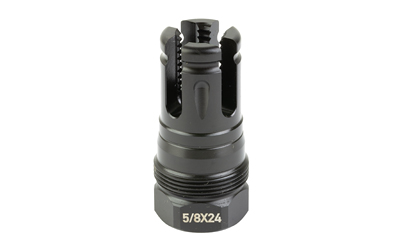 KAK Industry Plan B 4 Prong Flash Hider, 5/8X24 Thread Pitch, .375" Bore Diameter, Plan B Compatible, Nitride Finish, Black