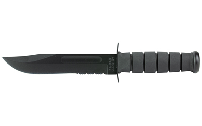 KA-BAR Knives KA-BAR, Fixed Blade Knife, 7" Blade Length, 11.875 Overall Length, Clip Point, Includes Glass Filled Nylon Sheath, 1095 Cro-Van/Black