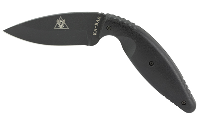 KA-BAR Knives TDI Law Enforcement, Fixed Blade Knife, 3.688" Blade Length, 7.75" Overall Length, Drop Point, AUS 8A Steel, Matte Finish, Black