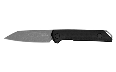 Kershaw Mini Iridium, Fixed Blade Knife, 3.1" Reverse Tanto Blade, D2 Blade Steel, 7.1" Overall Length, Working Finish, Gray, Black Micarta Handle