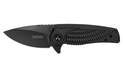 Kershaw SPOKE, Folding Knife/Assisted, 4CR14, black-oxide, Plain, Drop Point, SpeedSafe, Flipper, Liner Lock, Reversible Carry, 2", Steel