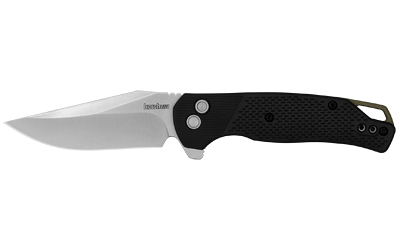 Kershaw Runoff, Folding Knife, 3.1" Clip Point Blade, Plain Edge, 8Cr13MoV Blade Steel, 7.15" Overall Length, Button Lock, Stone Washed Finish