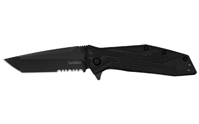 Kershaw Brawler, Folding Knife, Assisted Opening, 3" Tanto Blade, Combination Edge, 8Cr13MoV Blade Steel, 7.1" Overall Length, Liner Lock