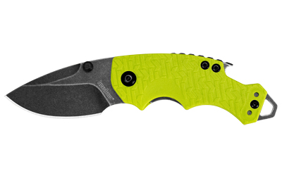 Kershaw Shuffle, Folding Knife, 2.4" Drop Point Blade, 8CR13MOV Blade Steel, 5.75" Overall Length, Liner Lock, BlackWash Finish, Lime Green Handle