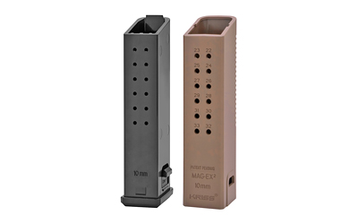 KRISS USA, Inc Magazine Extension, 10MM, +18 Rounds, Flat Dark Earth, Fits Kriss VECTOR, 3 Pack, Fits Glock 20 Magazines