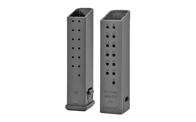 KRISS USA, Inc Magazine Extension, 45 ACP, +17 Rounds, Black, Fits Kriss VECTOR, 3 Pack, Fits Glock 21 Magazines