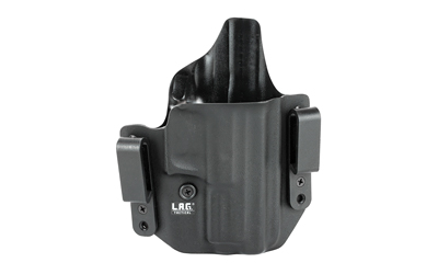 L.A.G. Tactical, Inc. Defender Series, OWB/IWB Holster, Fits Springfield XD Service 9/40, 4" Barrel, Kydex, Right Hand, Black Finish