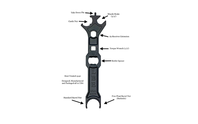 LBE Unlimited Armorers Tool, For AR-15, 4140 Steel Construction, Black