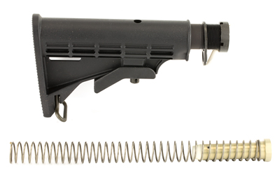 LBE Unlimited Complete Stock Kit, Fits AR-15, Contains Mil-Spec Dia Stock, Buffer Tube, Castle Nut, Lock Plate, Black