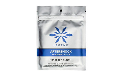 Legend Outdoor Gear Aftershock Silicone Cloth, 100% Cotton Flannel, 12"x12", Black