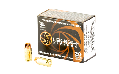 Lehigh Defense Xtreme Defense, .380ACP, 68 Grain, XD FTM, 20 Round Box