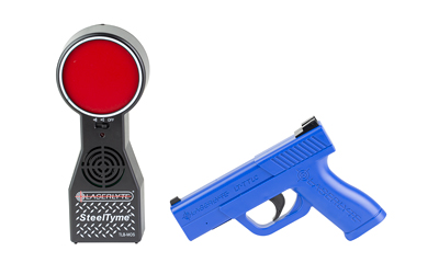 LaserLyte Target and Trainer Pistol Kit, Blue Laser Trainer Pistol, Red and Black Target