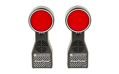 LaserLyte SteelTyme Laser Training Target 2 Pack, Compatible with LaserLyte Training Lasers, Black and Red