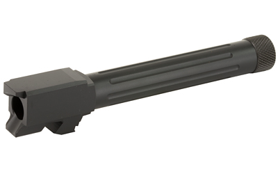 Lone Wolf Distributors AlphaWolf Barrel, 9MM, Salt Bath Nitride Coated, Threaded/Fluted, 416R Stainless Steel, Conversion to 9mm Stock Length
