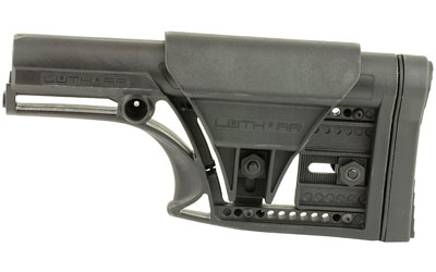 Luth-AR MBA-1 Fixed Stock, Fits AR-15 & AR-10 Rifle Length A2 Buffer Tube, Adjustable Cheek Piece and Length of Pull, Black