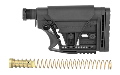 Luth-AR MBA-3 Stock With Buffer Assembly, Mil-Spec Dia 6-Position Carbine Buffer Tube, AR-10 Buffer, AR-10 Buffer Spring, Latch Plate and Lock Ring