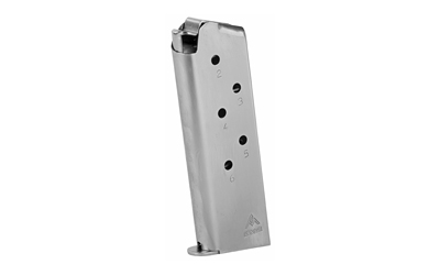Mec-Gar USA Magazine, 45ACP, 6 Rounds, Fits 1911, Officer, Nickel Finish