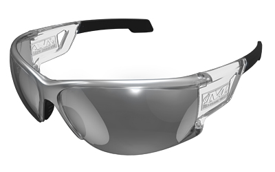 Mechanix Wear Type-N Safety Glasses, Black Frame with Silver Lens