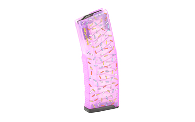 Amend2 Mod-C Magazine, 223 Remington/5.56 NATO, 30 Rounds, Fits AR Rifles, Polymer Construction, Translucent Finish, Pink with Sprinkles