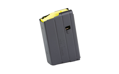 DURAMAG Magazine, DuraMag SS, 400 Legend, 10 Rounds, Fits AR-15 Rifles, Stainless Steel, Yellow Anti-Tilt AGF Follower, Black