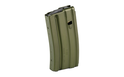 DURAMAG Magazine, 223 Remington/5.56 NATO/300 Blackout, 20 Rounds, Fits AR-15, Black AGF Follower, Aluminum, Olive Drab Green