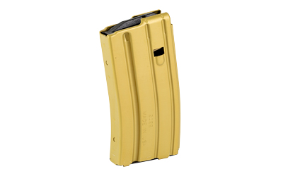 DURAMAG Magazine, 223 Remington/5.56 NATO/300 Blackout, 20 Rounds, Fits AR-15, Black AGF Follower, Aluminum, Desert Gold